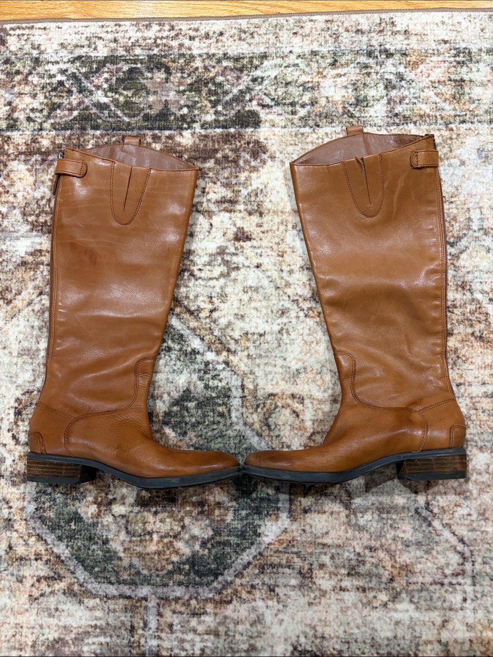 Women’s Tall Leather Riding Boots - Tan size 6.5